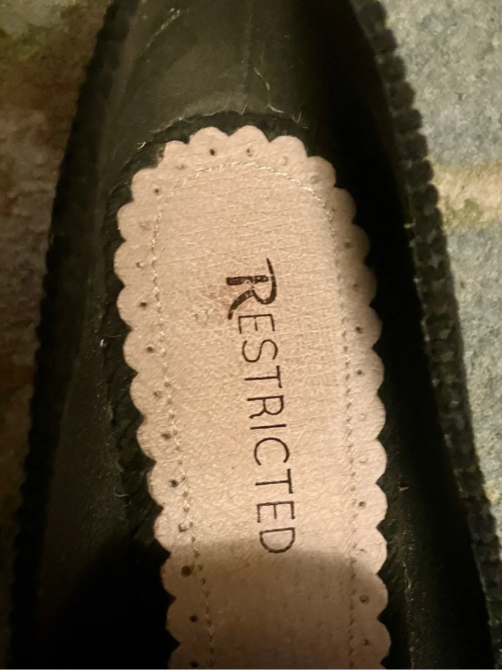 Restricted Black Slip-On Velvet Loafer